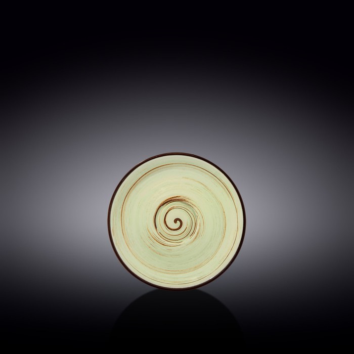 Блюдце Wilmax England Spiral, d=12 см, цвет фисташковый блюдце wilmax england spiral d 14 см цвет лавандовый