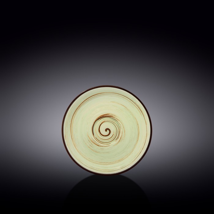 Блюдце Wilmax England Spiral, d=14 см, цвет фисташковый блюдце wilmax england spiral d 15 см цвет жёлтый