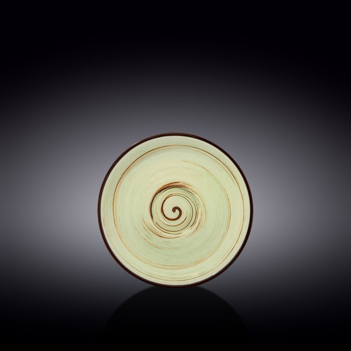 Блюдце Wilmax England Spiral, d=15 см, цвет фисташковый блюдце wilmax england spiral d 15 см цвет жёлтый