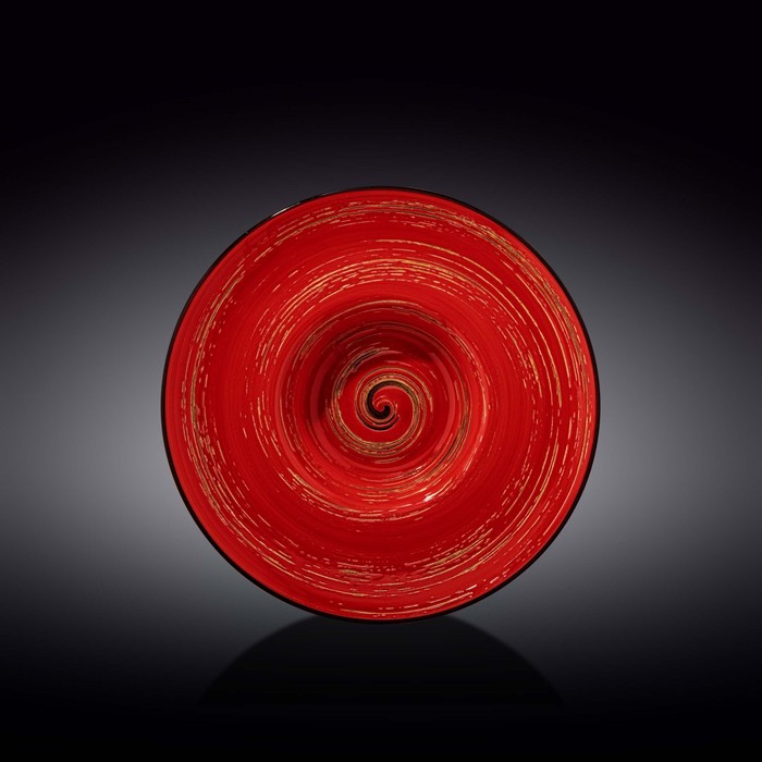 Тарелка глубокая Wilmax England Spiral, d=24 см, 200 мл, цвет красный тарелка глубокая wilmax england slate stone d 24 см 200 мл цвет чёрный сланец