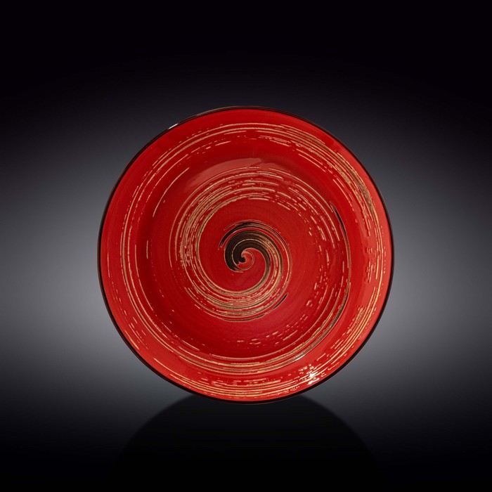 Тарелка глубокая Wilmax England Spiral, d=25.5 см, 350 мл, цвет красный