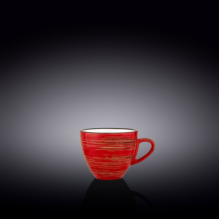 Чашка Wilmax England Spiral, 110 мл, цвет красный чашка wilmax england spiral 300 мл цвет красный