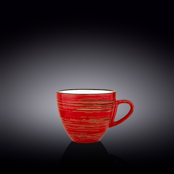 Чашка Wilmax England Spiral, 300 мл, цвет красный чашка wilmax england spiral 300 мл цвет красный