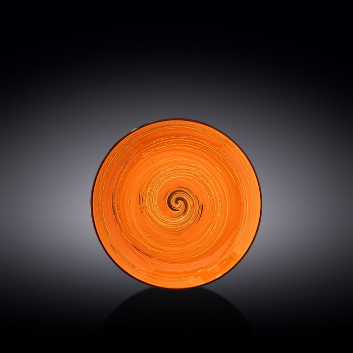 Тарелка круглая Wilmax England Spiral, d=18 см, цвет оранжевый тарелка trent круглая d 18 см