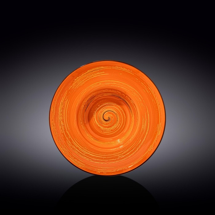 Тарелка глубокая Wilmax England Spiral, d=22.5 см, 1.1 л, цвет оранжевый тарелка глубокая wilmax spiral d 25 5 см 1 5 л цвет лавандовый