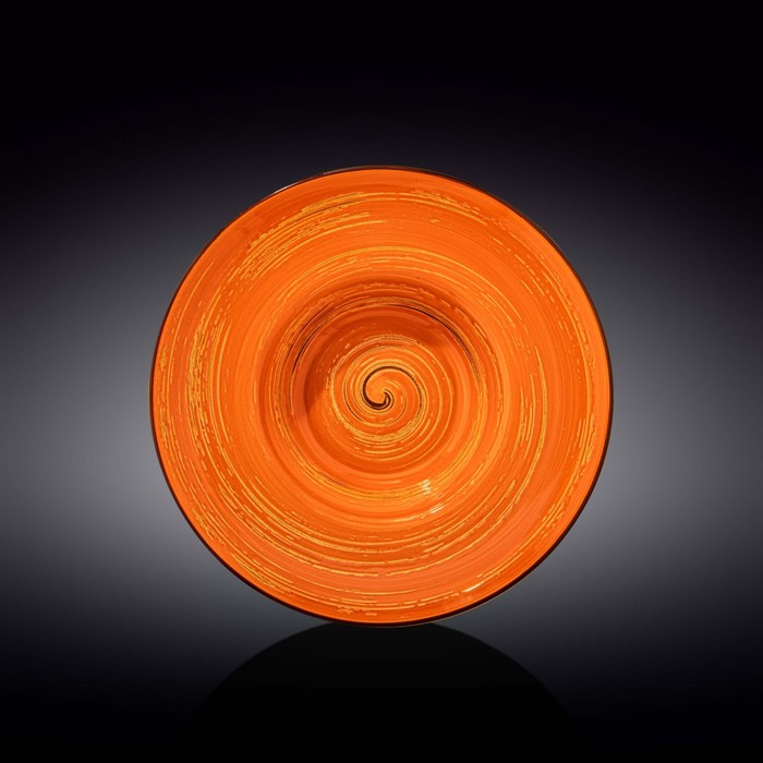 Тарелка глубокая Wilmax England Spiral, d=25.5 см, 1.5 л, цвет оранжевый тарелка глубокая wilmax spiral d 25 5 см 1 5 л цвет голубой
