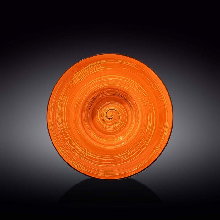 Тарелка глубокая Wilmax England Spiral, d=24 см, 200 мл, цвет оранжевый тарелка глубокая wilmax spiral d 25 5 см 350 мл цвет оранжевый