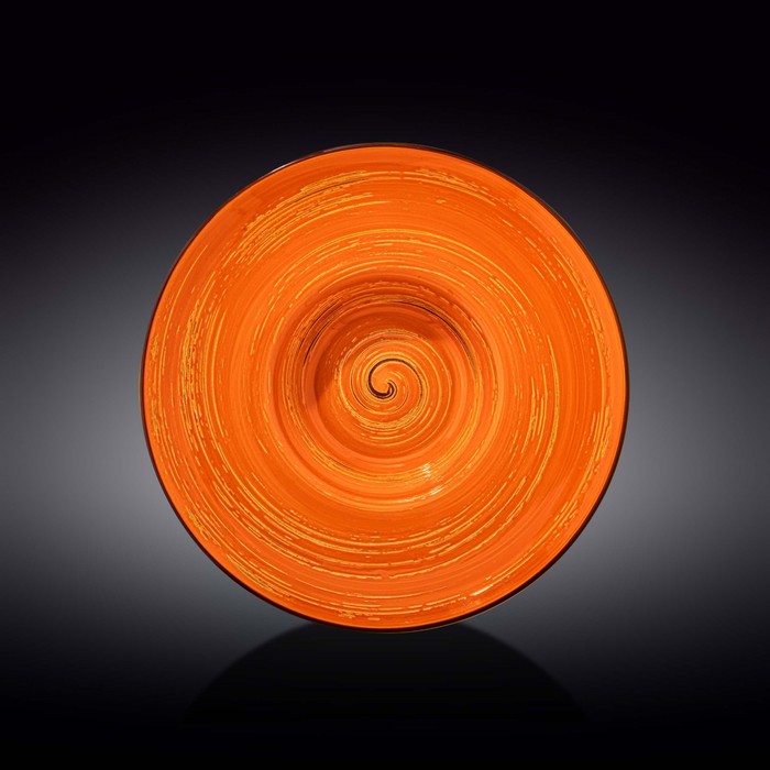 Тарелка глубокая Wilmax England Spiral, d=27 см, 250 мл, цвет оранжевый тарелка глубокая wilmax spiral d 25 5 см 350 мл цвет оранжевый
