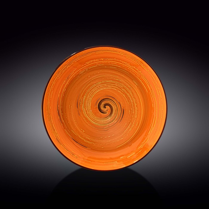 Тарелка глубокая Wilmax England Spiral, d=25.5 см, 350 мл, цвет оранжевый тарелка глубокая wilmax spiral d 25 5 см 350 мл цвет оранжевый