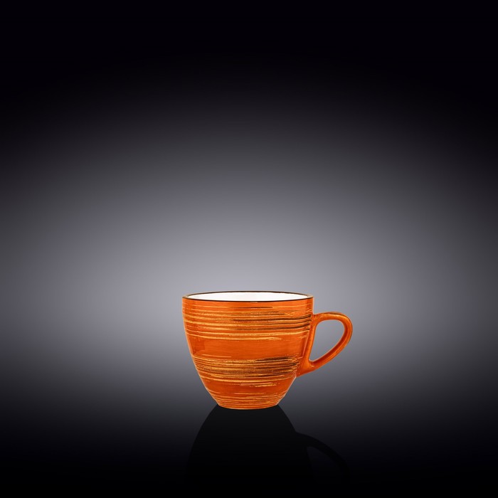 Чашка Wilmax England Spiral, 110 мл, цвет оранжевый чашка wilmax england spiral 300 мл цвет красный
