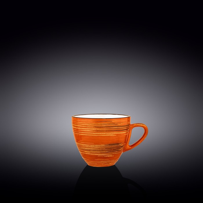 Чашка Wilmax England Spiral, 190 мл, цвет оранжевый чашка wilmax england spiral 300 мл цвет красный