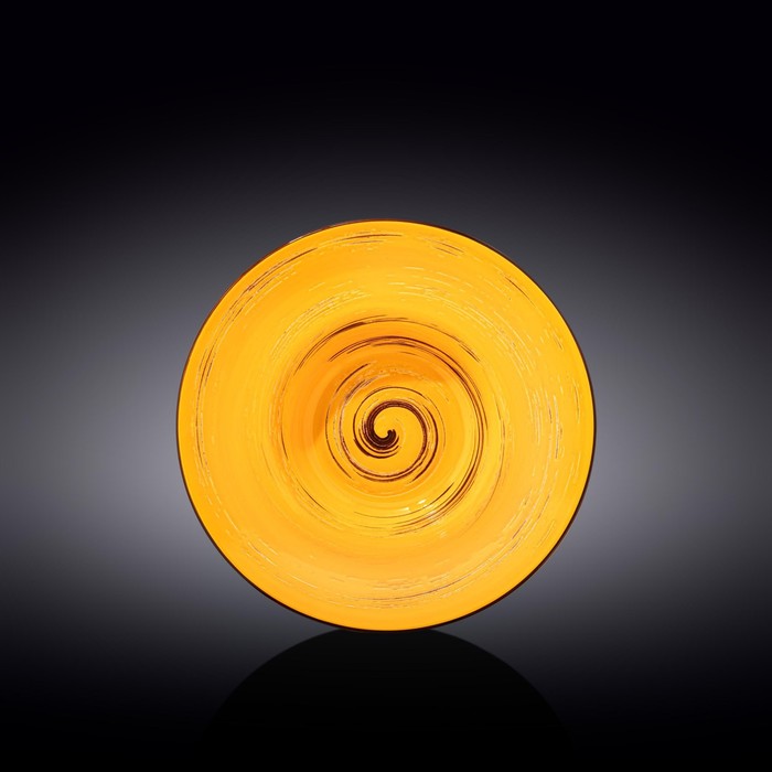 Тарелка глубокая Wilmax England Spiral, d=22.5 см, 1.1 л, цвет жёлтый тарелка глубокая wilmax spiral d 25 5 см 1 5 л цвет голубой