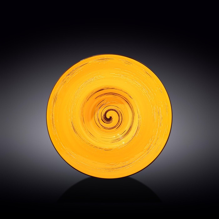 Тарелка глубокая Wilmax England Spiral, d=24 см, 200 мл, цвет жёлтый тарелка глубокая wilmax splach d 24 см 200 мл цвет красный