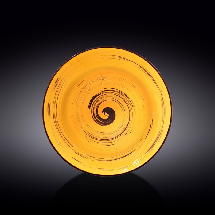 Тарелка глубокая Wilmax England Spiral, d=25.5 см, 350 мл, цвет жёлтый тарелка глубокая wilmax splach d 25 5 см 350 мл цвет жёлтый
