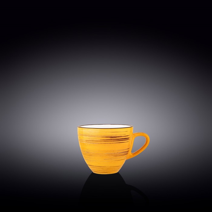 Чашка Wilmax England Spiral, 110 мл, цвет жёлтый чашка wilmax england spiral 300 мл цвет красный