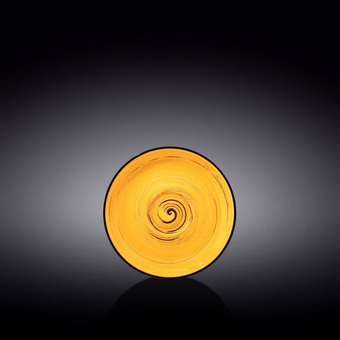 Блюдце Wilmax England Spiral, d=12 см, цвет жёлтый