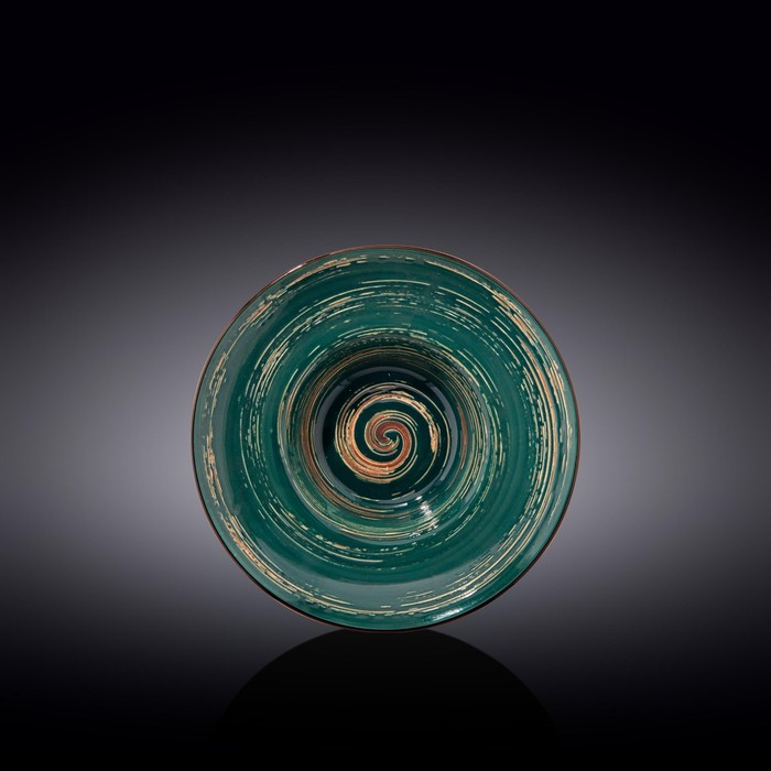 Тарелка глубокая Wilmax England Spiral, d=20 см, 800 мл, цвет зелёный тарелка глубокая wilmax scratch d 20 см 800 мл цвет голубой