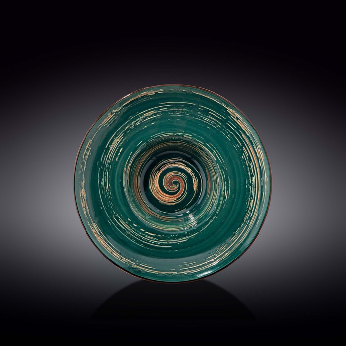 Тарелка глубокая Wilmax England Spiral, d=24 см, 200 мл, цвет зелёный тарелка глубокая wilmax splach d 24 см 200 мл цвет красный