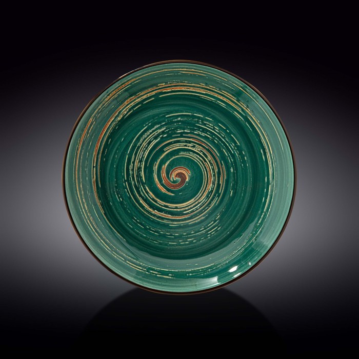 Тарелка глубокая Wilmax England Spiral, d=28.5 см, 500 мл, цвет зелёный тарелка глубокая wilmax spiral d 28 5 см 500 мл цвет фисташковый