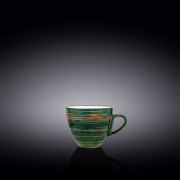 Чашка Wilmax England Spiral, 110 мл, цвет зелёный кружка wilmax england spiral 460 мл цвет зелёный