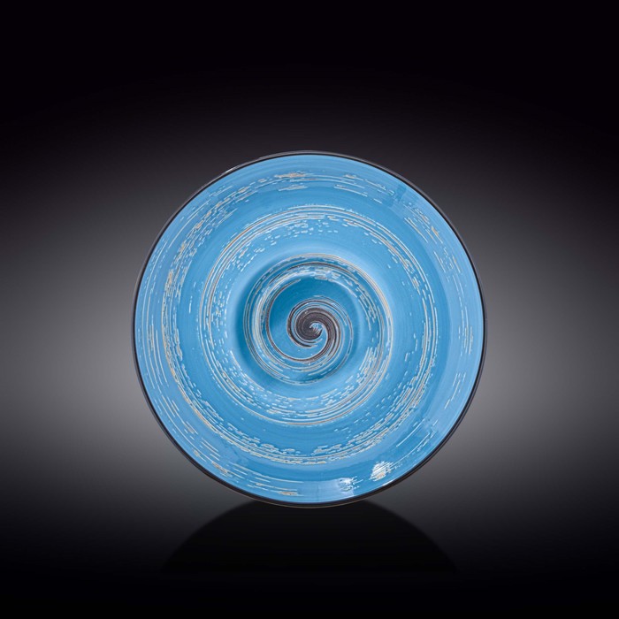 Тарелка глубокая Wilmax England Spiral, d=24 см, 200 мл, цвет голубой