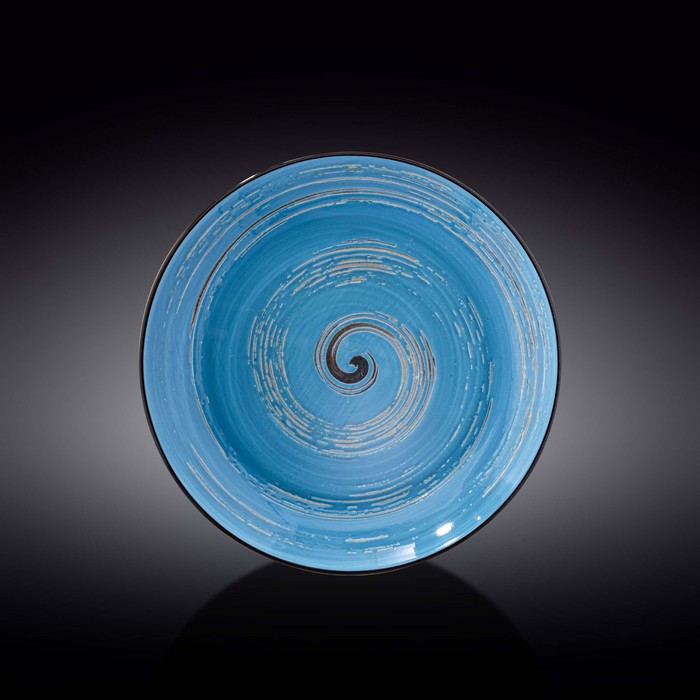Тарелка глубокая Wilmax England Spiral, d=25.5 см, 350 мл, цвет голубой тарелка глубокая wilmax spiral d 25 5 см 1 5 л цвет голубой