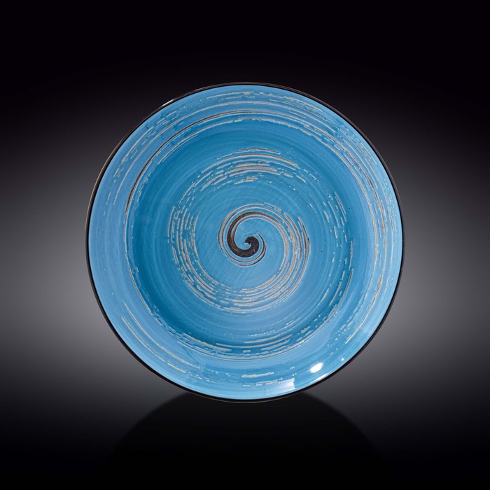 Тарелка глубокая Wilmax England Spiral, d=28.5 см, 500 мл, цвет голубой тарелка глубокая wilmax spiral d 28 5 см 500 мл цвет фисташковый