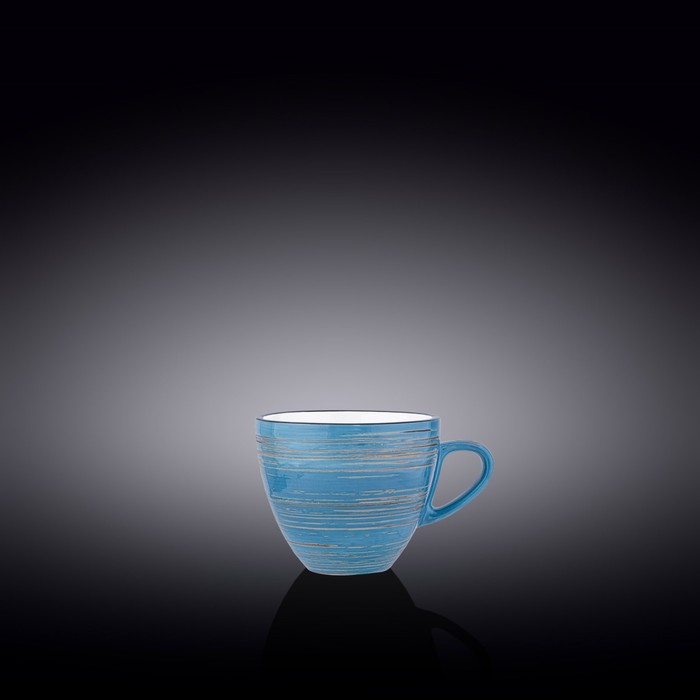 Чашка Wilmax England Spiral, 110 мл, цвет голубой чашка wilmax england spiral 300 мл цвет красный