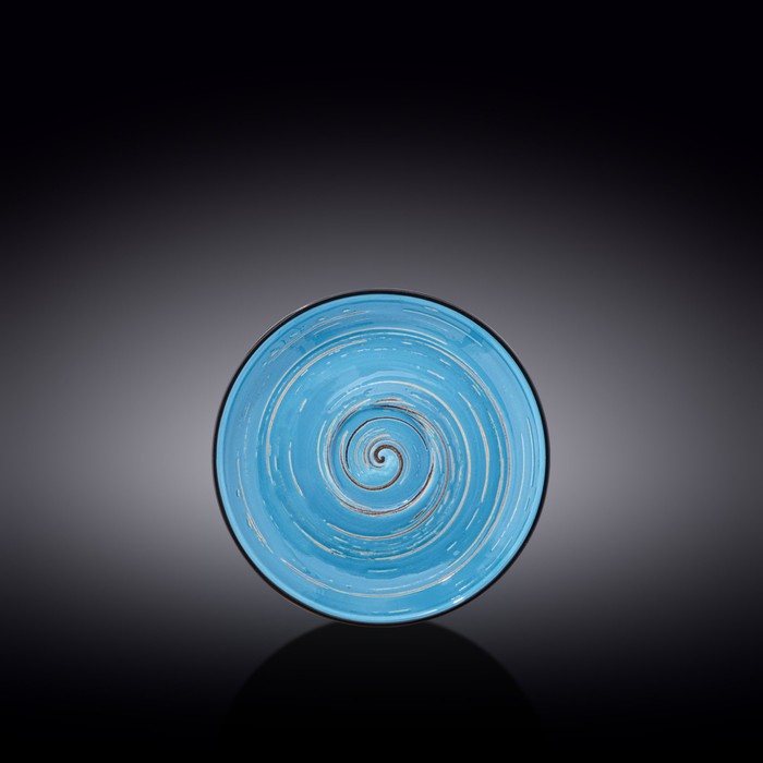 Блюдце Wilmax England Spiral, d=15 см, цвет голубой блюдце wilmax england spiral d 14 см цвет лавандовый