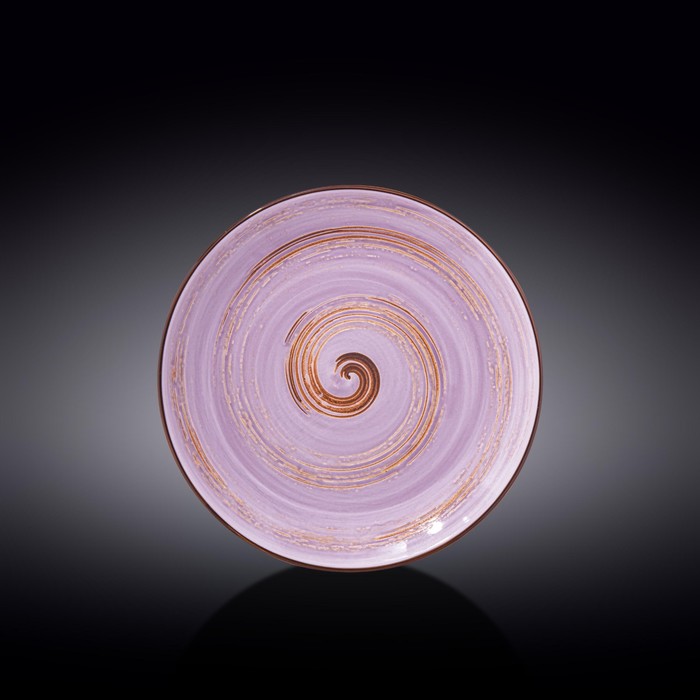 Тарелка круглая Wilmax England Spiral, d=23 см, цвет лавандовый тарелка круглая wilmax england whitestone d 23 см