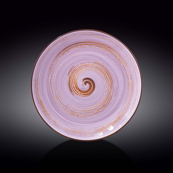 Тарелка круглая Wilmax England Spiral, d=28 см, цвет лавандовый тарелка обеденная wilmax фарфор круглая 28 см желтый цвет коллекция spiral wl 669416 a