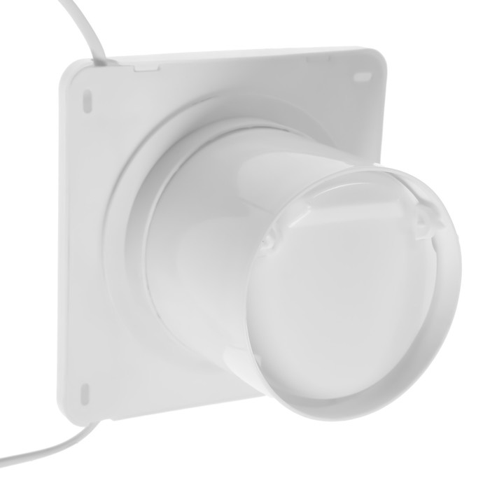 Вентилятор вытяжной ZEIN LOF-07, d=100 мм, 220 В, 15 Вт, сетка, кнопочный выключатель, белый
