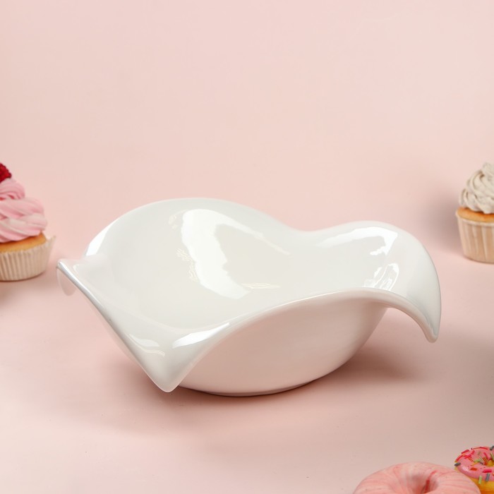 

Тарелка "Капля", керамика, белая, 26 см, Иран