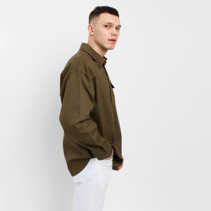 фото Рубашка мужская mist oversize р.56, хаки
