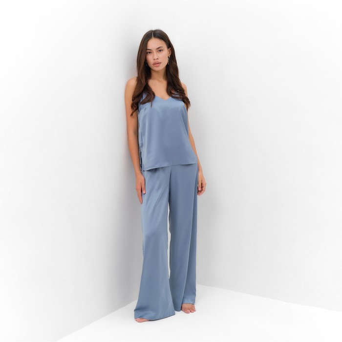 

Комплект женский (майка, брюки) KAFTAN "Silk" р. 50, голубой