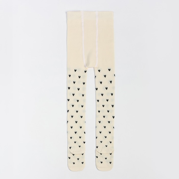 

Колготки детские «Сердечки», цвет молочный, рост 146-152