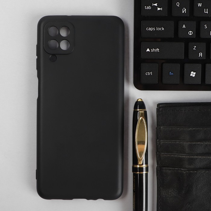 Чехол PERO, для телефона Samsung A12, силиконовый, черный силиконовый чехол на oppo a12 a7 a5s оппо а12 а7 а5с с принтом пастбище