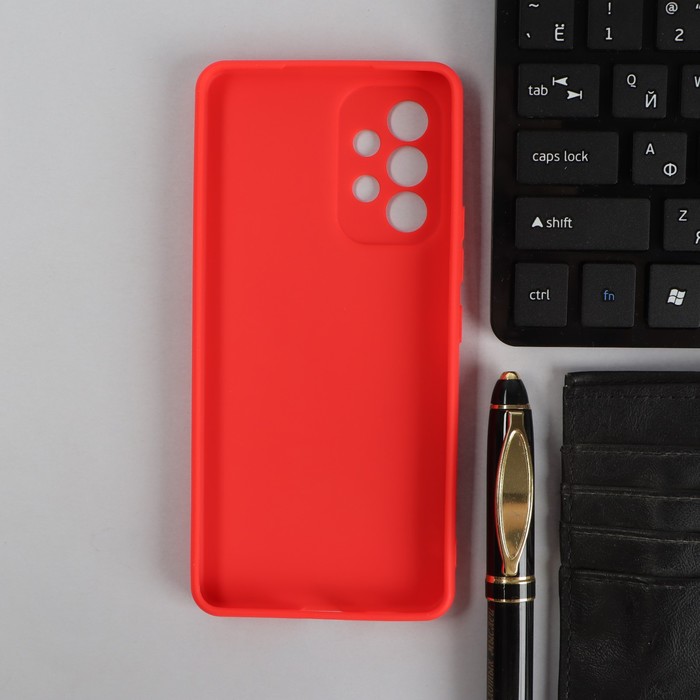 фото Чехол pero, для телефона samsung a53, силиконовый, красный