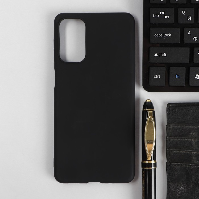 Чехол PERO, для телефона Samsung M52, силиконовый, черный