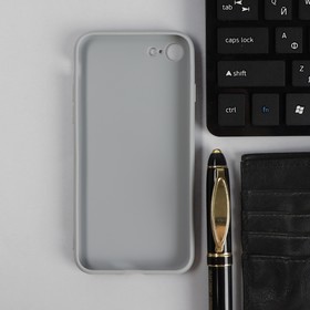 

Чехол PERO, для телефона Apple iPhone SE 7/8/2020, сииликоновый, серый