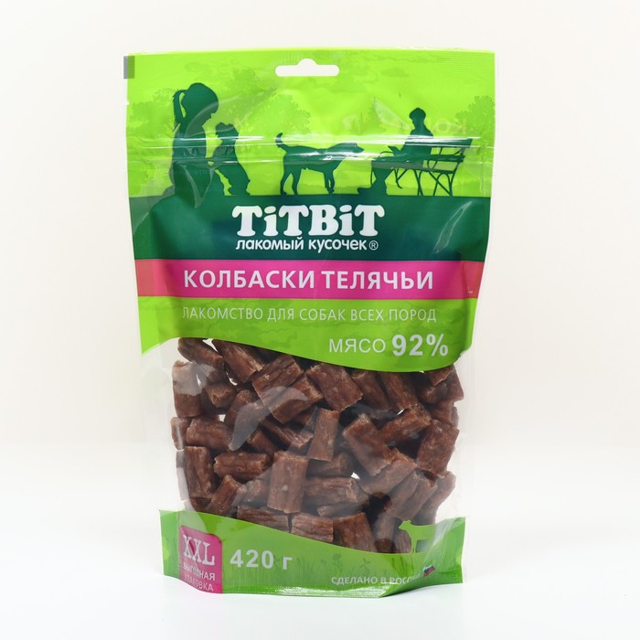 Лакомство TitBit для собак Колбаски телячьи для собак всех пород 420 г титбит колбаса телячьи для собак всех пород xxl 420 гр