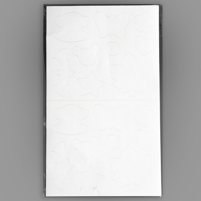 Заплатки клеевые лист с ассорти фигур нейлон 24,5*14,5см белый