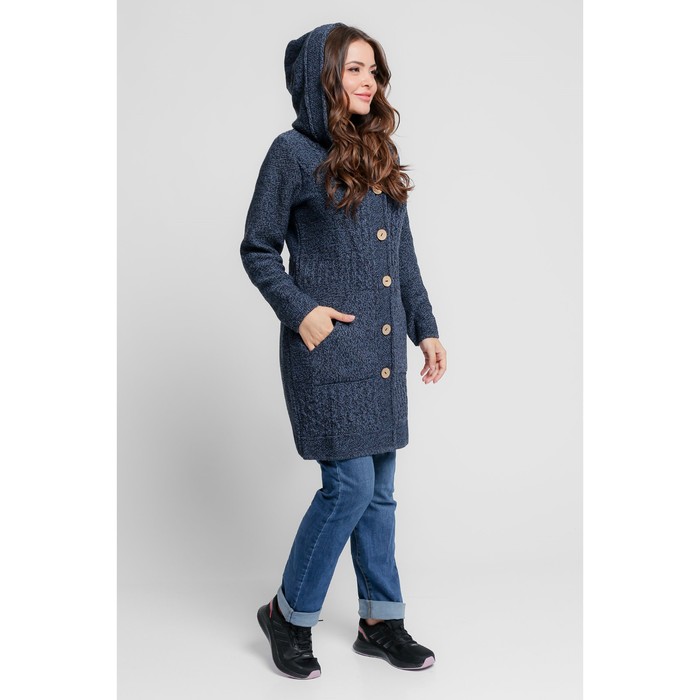 

Кардиган женский, размер 62, цвет чёрный джинс