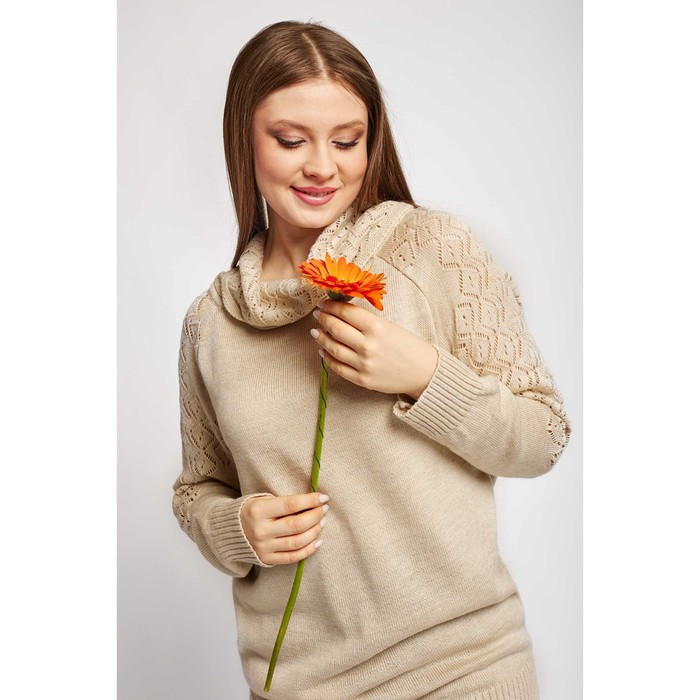 

Джемпер женский, размер 54, цвет бежевый