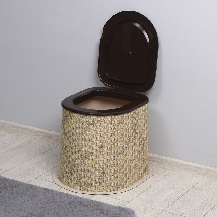фото Туалет дачный, h = 36 см, без дна, с отверстиями для крепления к полу, бежевый альтернатива