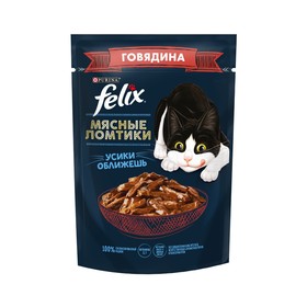 Влажный корм FELIX Мясные ломтики, говядина, 75 г