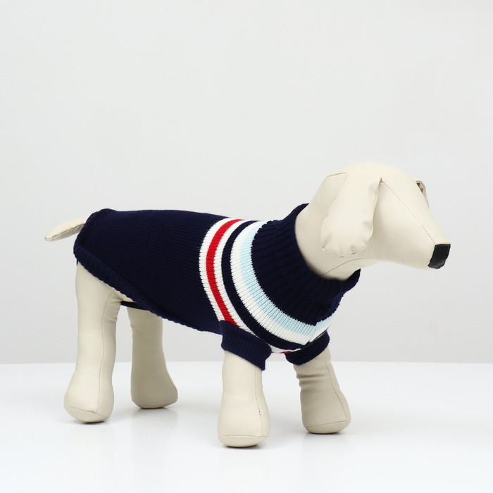 фото Свитер "полоски", 2xl (дс 41, ош 41, ог 36-60 см), синий