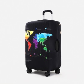 Чехол на чемодан 20', цвет чёрный/разноцветный Ош