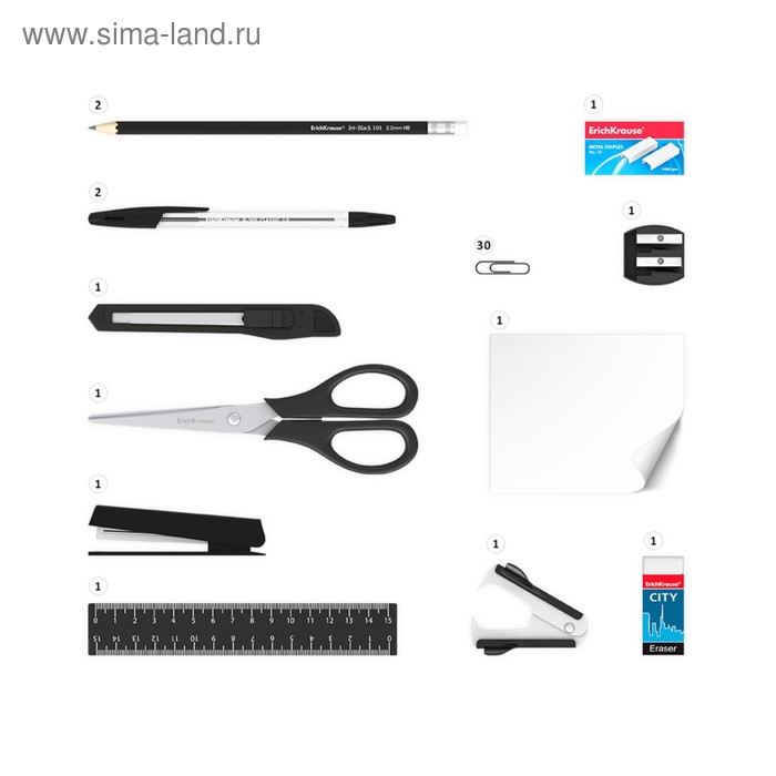 

Набор настольный ErichKrause Mini Desk, 12 предметов, вращающийся, серый