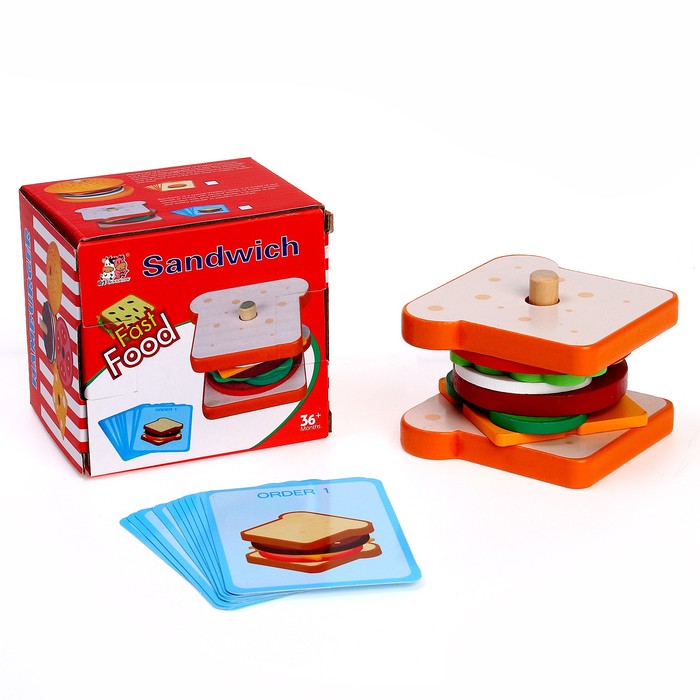 Детская игра «Приготовь сендвич» 10 × 9,5 × 8,5 см детская игра приготовь бургер 10 9 5 8 5 см